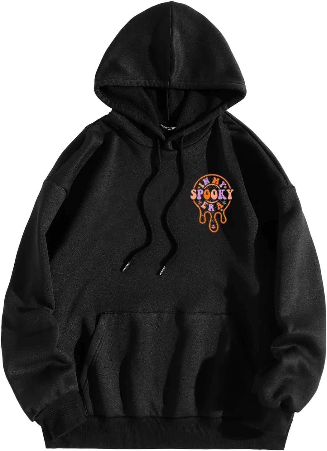 Halloween Hoodies for Teen Girls Spooky Season Letter Print Cute Halloween Sweatshirt Casual Trendy Halloween Clothes