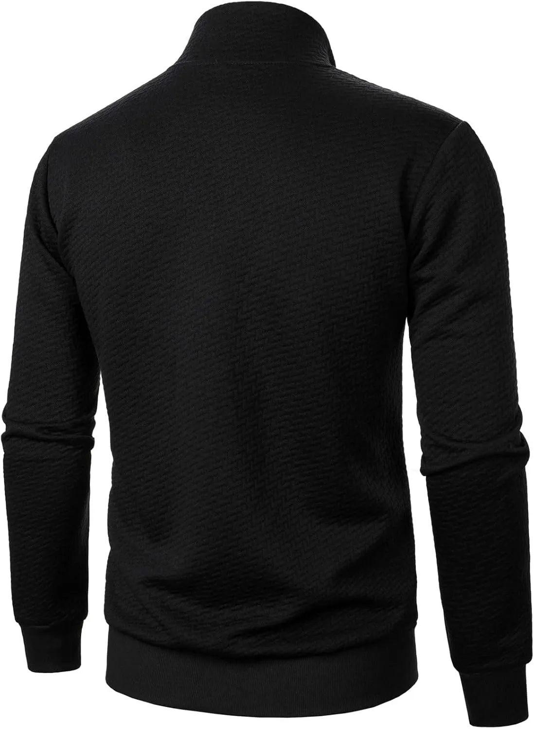 Henlley Shirts for Men Fashion Casual Solid Color Zippered Jacket Top Mens Jacket Mens Long Sleeve Tee Shirts Fall