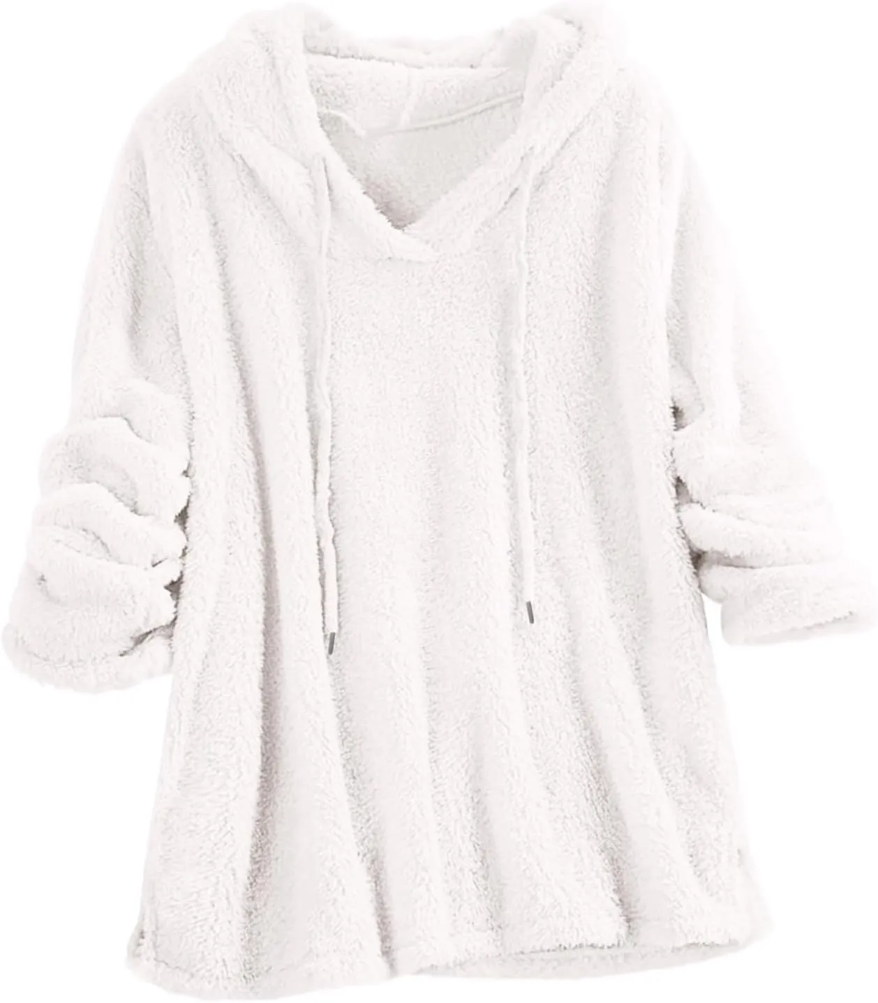 Hooded Sweatshirt for Women Trendy Loose Fit Long Sleeve Solid Color Sweaters Comfort Casual Drawstring Hoodies