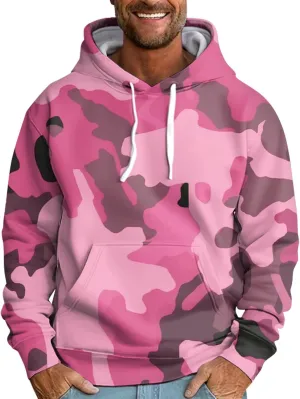 Hoodies For Men Fashion Tie Dye Print Hooded Mens Sweatshirt With Pocket Casual Workout Men'S Hoodies Pullover