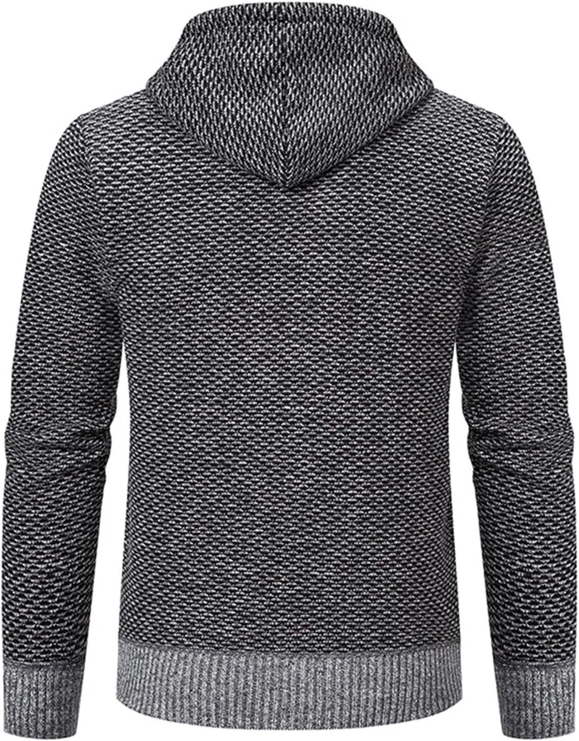 Hoodies for Men Zip up Casual Long Sleeve Fleece Lined Knit Cardigan Sweater Lightweight Jacket with Pockets