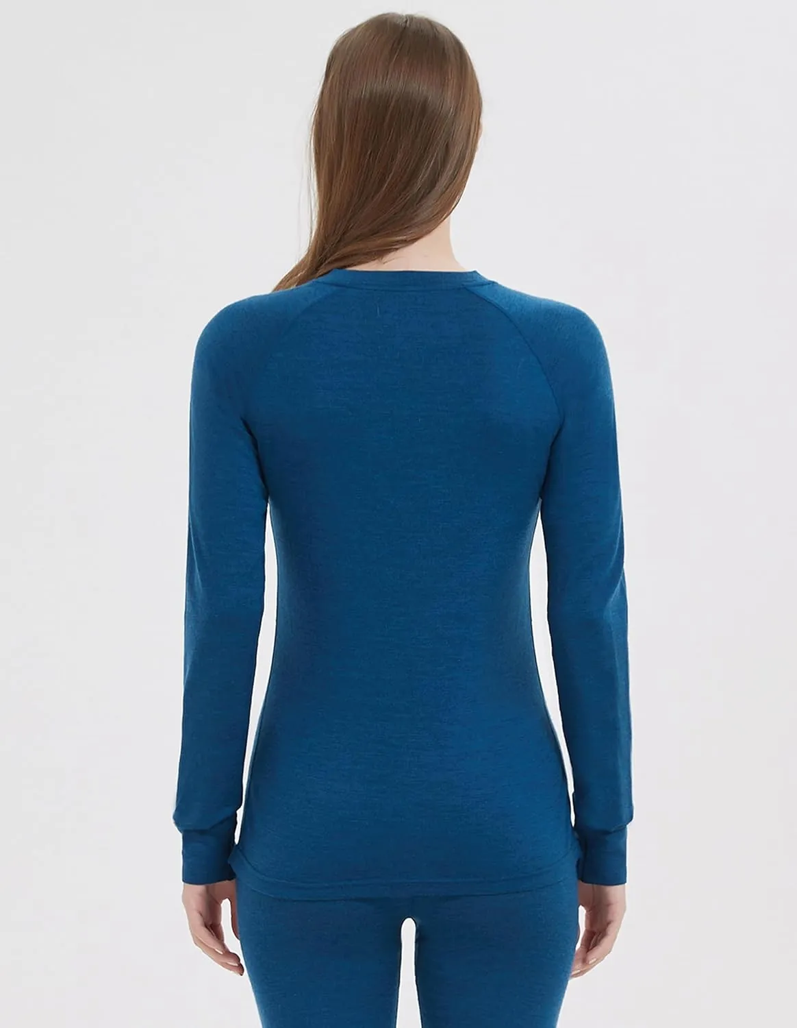 Iguana Womens 100% Merino Wool Base Layer Top for Ski Lightweight Thermal Underwear Shirts