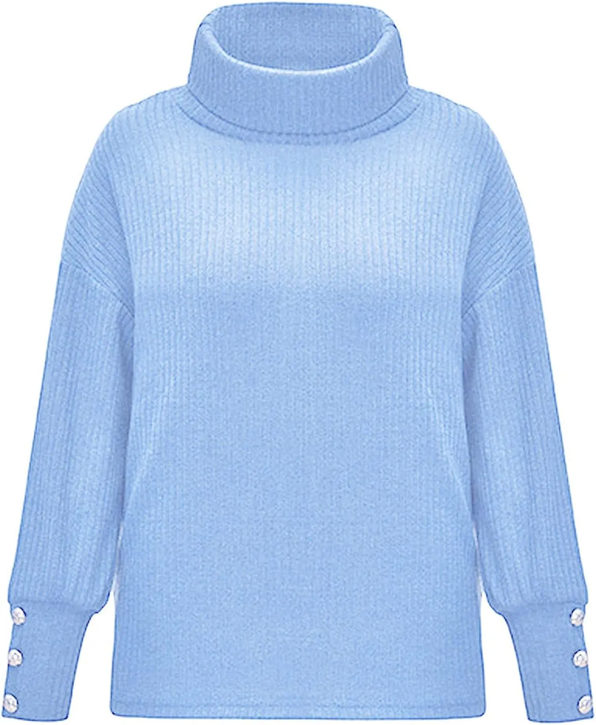 iLH Women's Sweater 2024 Oversized Turtleneck Sweater Casual Cable Knit Pullover Tops Fall Winter Trendy Chunky Shirts