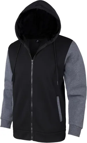 JACKETOWN Hoodie for Men Full Zip Up Sweatshirts Hoodies Lightweight Fashion Jacket with Pockets