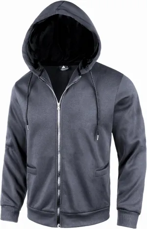 JACKETOWN Hoodie for Men Full Zip Up Sweatshirts Hoodies Lightweight Fashion Jacket with Pockets