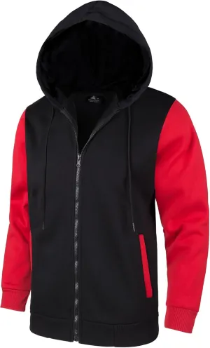 JACKETOWN Hoodie for Men Full Zip Up Sweatshirts Hoodies Lightweight Fashion Jacket with Pockets