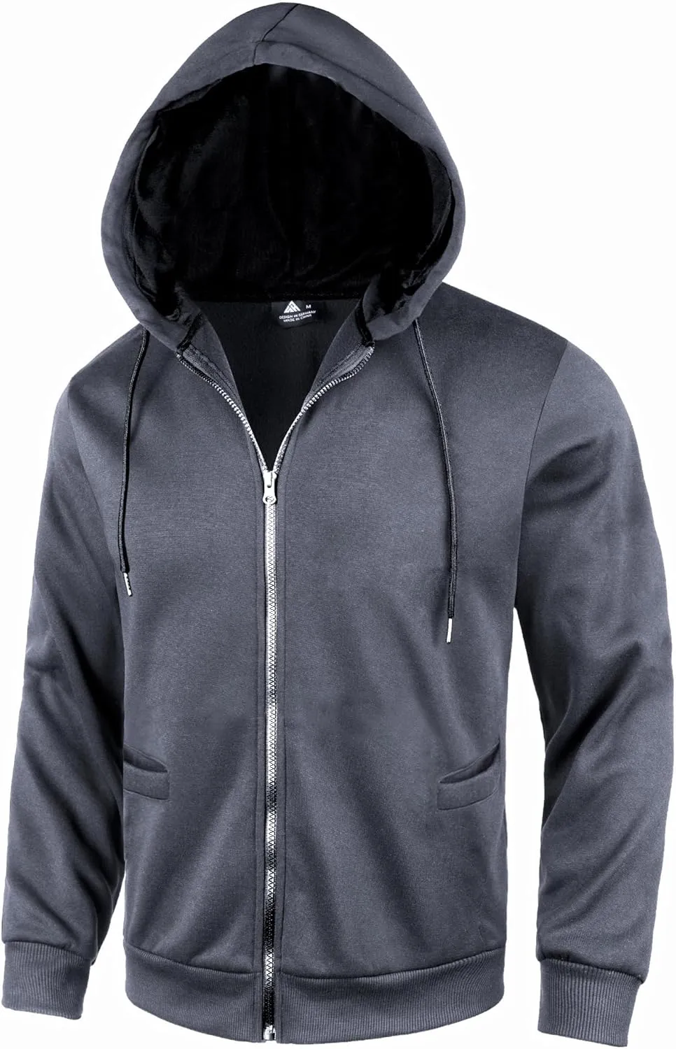 JACKETOWN Hoodie for Men Full Zip Up Sweatshirts Hoodies Lightweight Fashion Jacket with Pockets