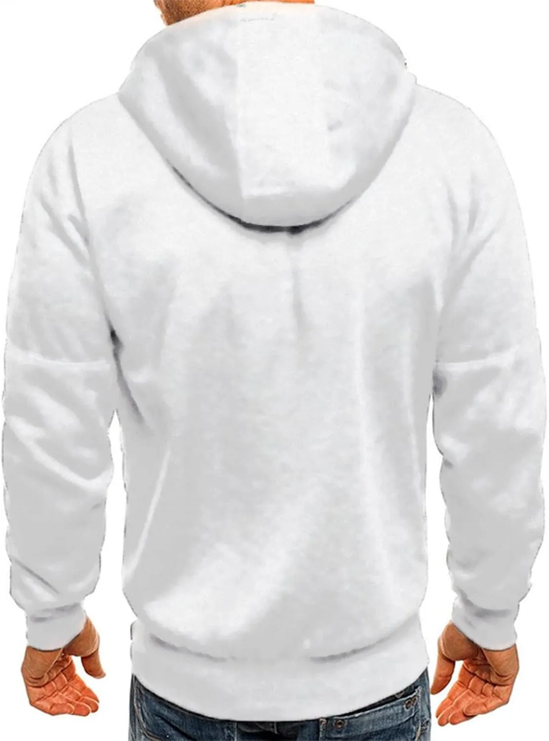 Jackets for Men,Pullover Hoodies for Men Solid Zipper Long Sleeve Hooded Sweatshirts Casual Workout Sport Sweaters Tops