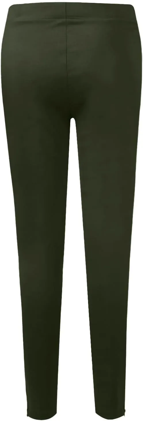 Jeggings for Women High Waist Tummy Control Pull On Jeans,Stretch Skinny Stripe Zipper Jeans Leggings with Pockets