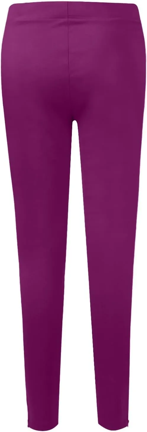 Jeggings for Women High Waist Tummy Control Pull On Jeans,Stretch Skinny Stripe Zipper Jeans Leggings with Pockets