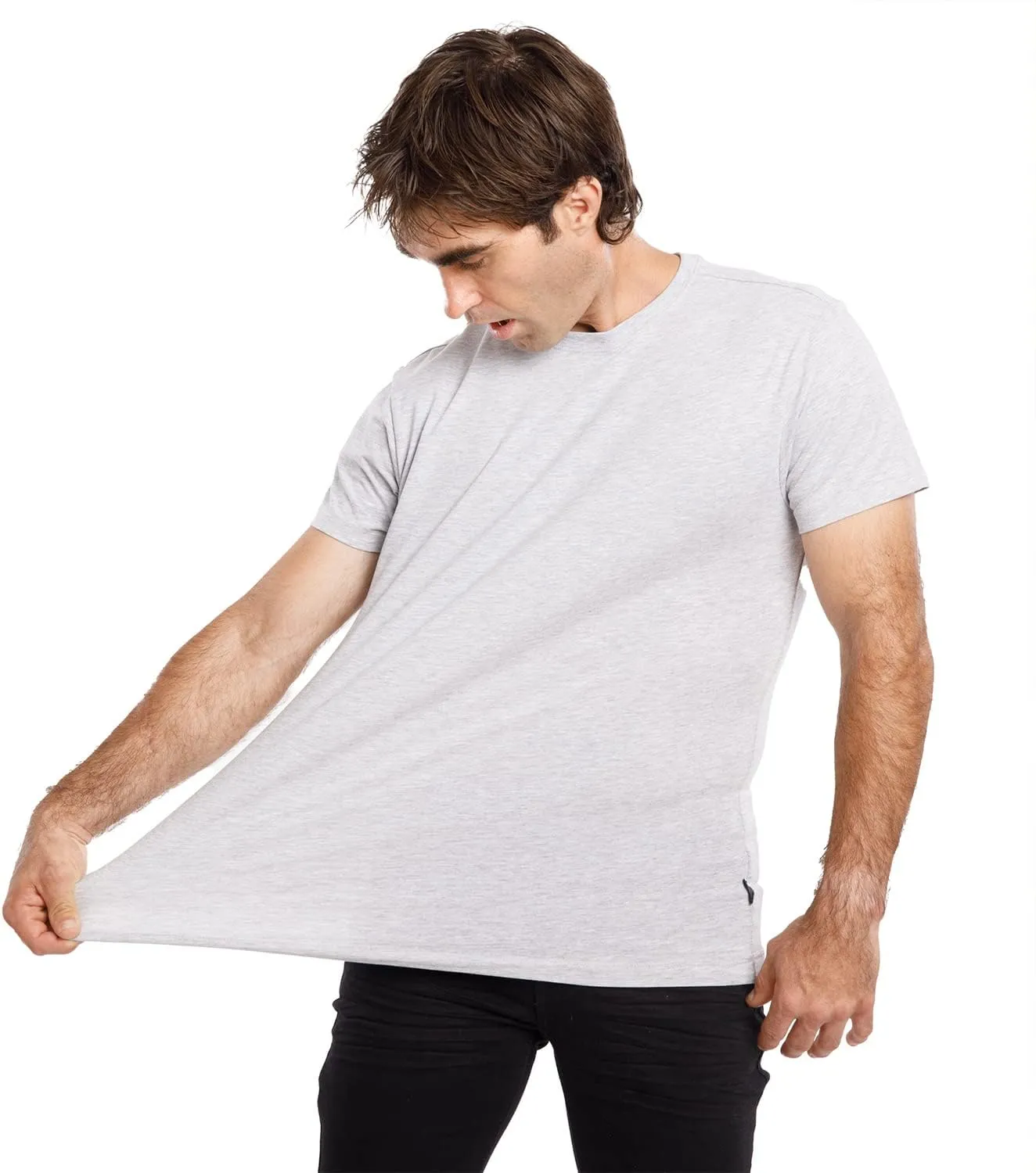Kenneth Cole Men's Short Sleeve Organic Cotton/Spandex Crew