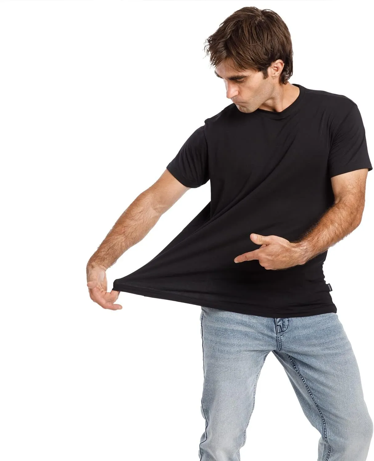 Kenneth Cole Men's Short Sleeve Organic Cotton/Spandex Crew
