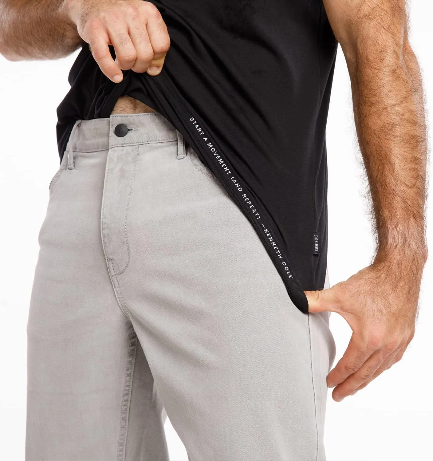 Kenneth Cole Men's Short Sleeve Organic Cotton/Spandex Crew