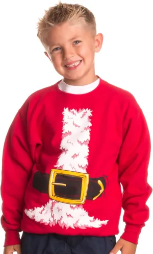 Kid's Santa's Elf Costume | Novelty Christmas Sweater, Holiday Child Sweatshirt