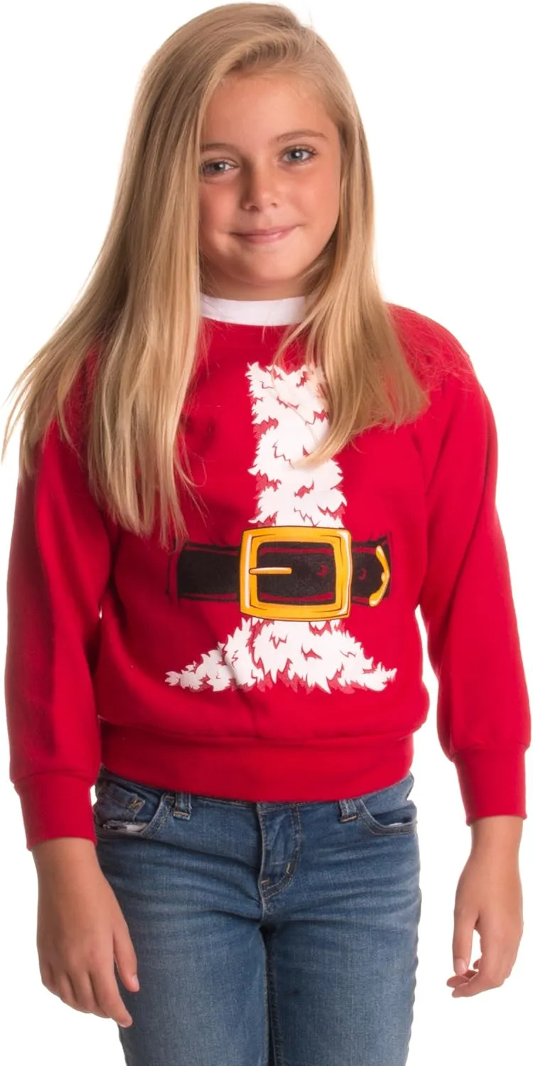 Kid's Santa's Elf Costume | Novelty Christmas Sweater, Holiday Child Sweatshirt