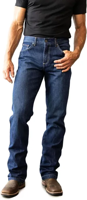 Kimes Ranch Men's Dillon Mid-Low Rise Relaxed Upper Thigh Wide Bootcut Hand-Sanded Integrated Knife Pocket Jean