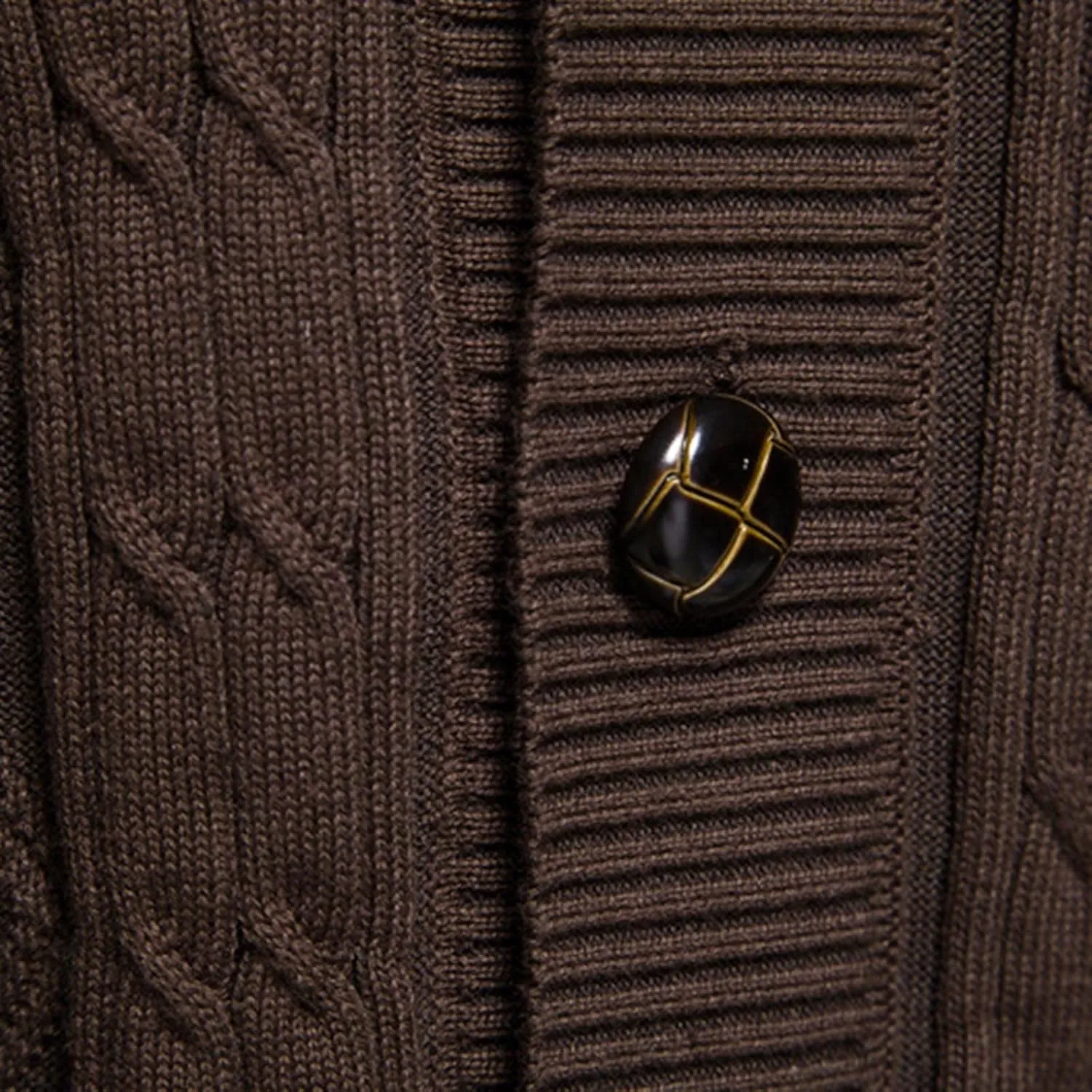 Large Solid Cardigan Sweater for Men's Warm Knit Button Down Cardigan Top V Neck Open Front Casual Sweater Coats