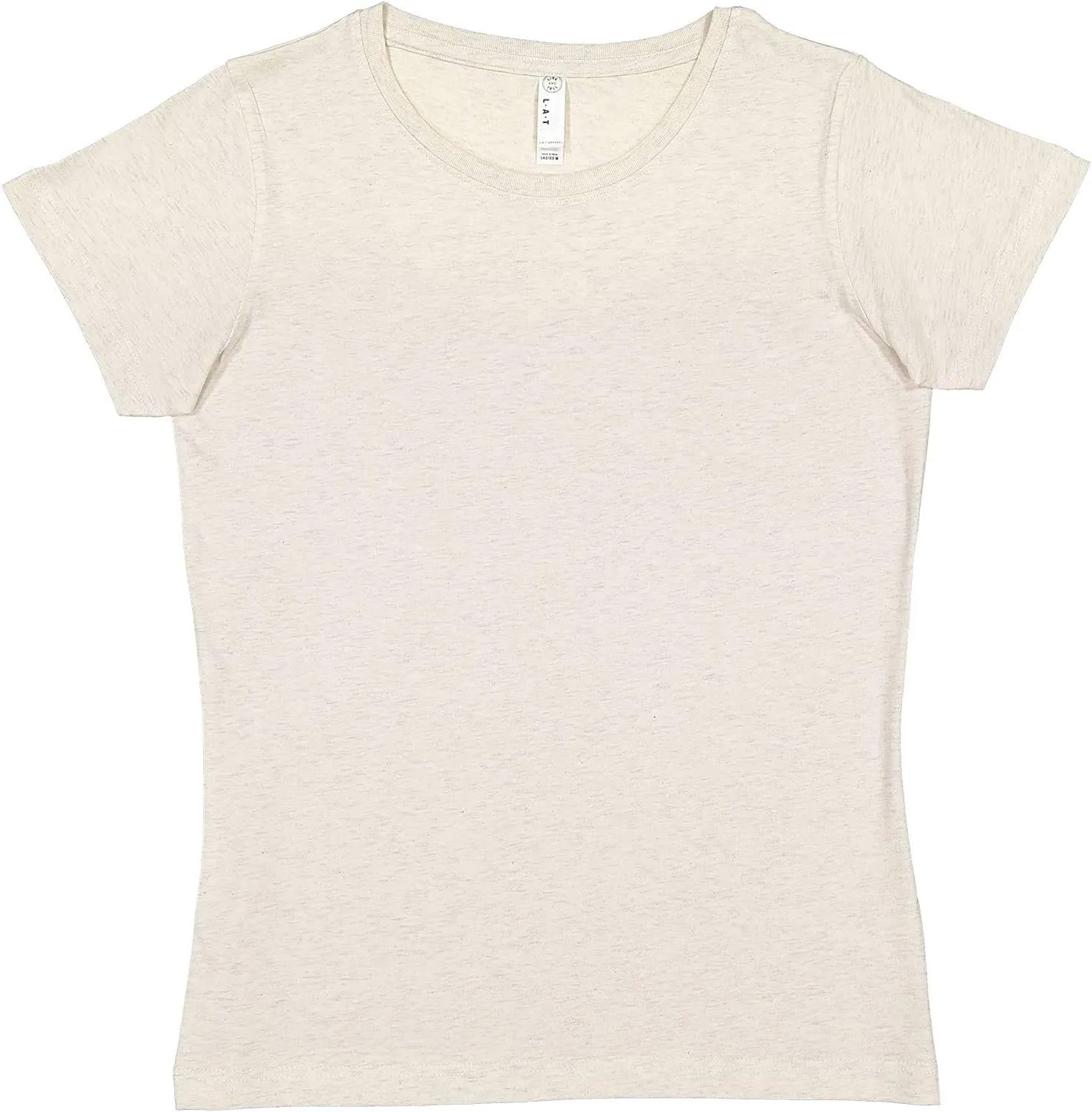 LAT Women 100% Cotton Jersey Crew Neck Short Sleeve Tee (3516)