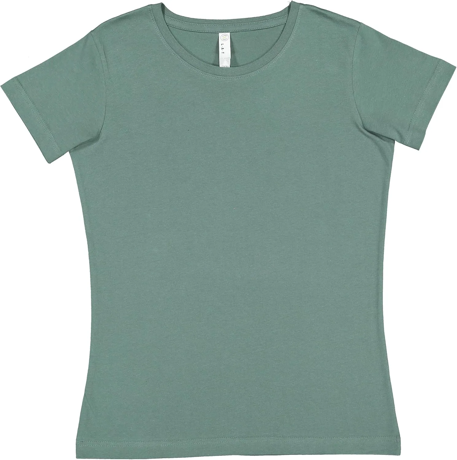 LAT Women 100% Cotton Jersey Crew Neck Short Sleeve Tee (3516)