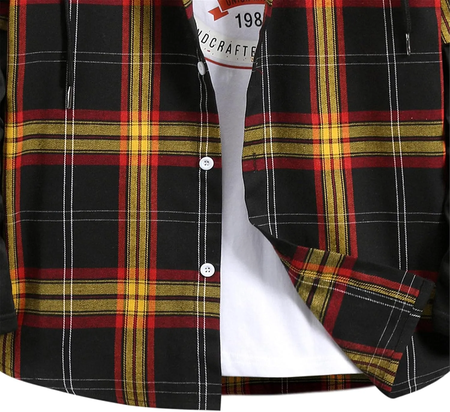 LCMTWX Men's Fleece Flannel Jackets Plaid Pocket Loose Coat Top Blouse Men Plus Size Big&Tall Mens Coat Lightweight Shirt