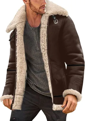 LCMTWX Mens Jackets And Winter Outerwear Single-breasted Solid Color Lapel Long Sleeve Coat Cardigan Plush Long Coat