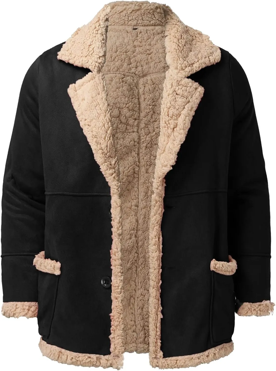 LCMTWX Mens Winter Coats Jacket Stand Collar Knitted Splice Sweater Coat Casual Cardigan Stylish Outwear Mens Coats