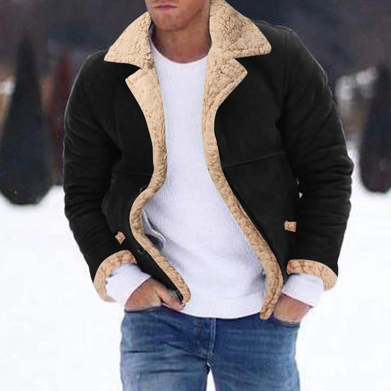 LCMTWX Mens Winter Coats Jacket Stand Collar Knitted Splice Sweater Coat Casual Cardigan Stylish Outwear Mens Coats