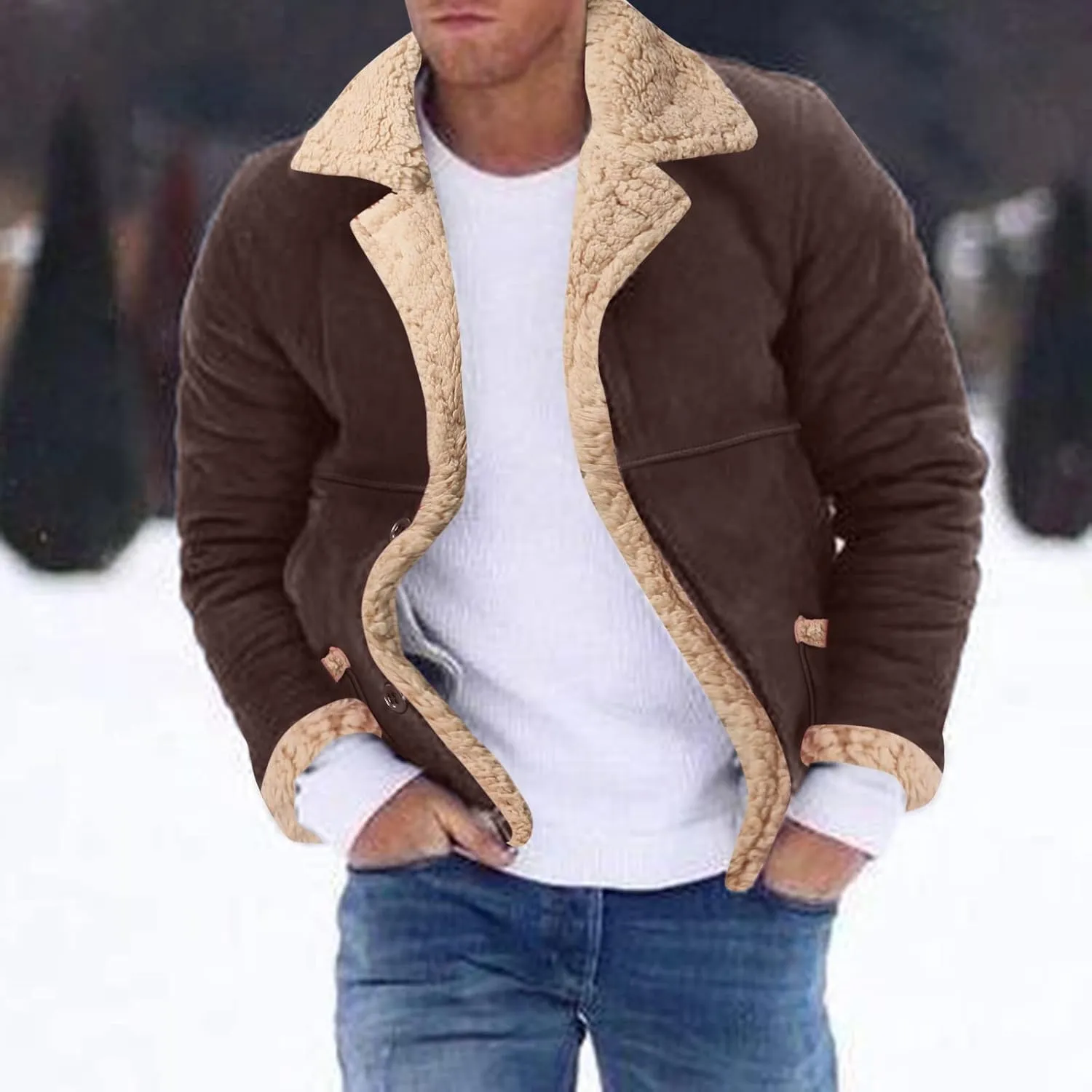 LCMTWX Mens Winter Coats Jacket Stand Collar Knitted Splice Sweater Coat Casual Cardigan Stylish Outwear Mens Coats