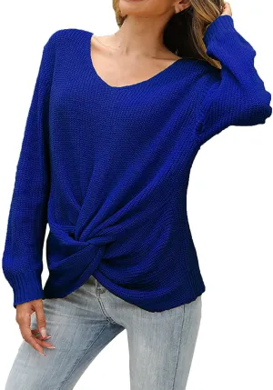 LCMTWX Sweaters for Women Elegant V Neck Bottoming Pullover Loose Sweater Fall Sweaters Round Neck Casual Long Sleeve
