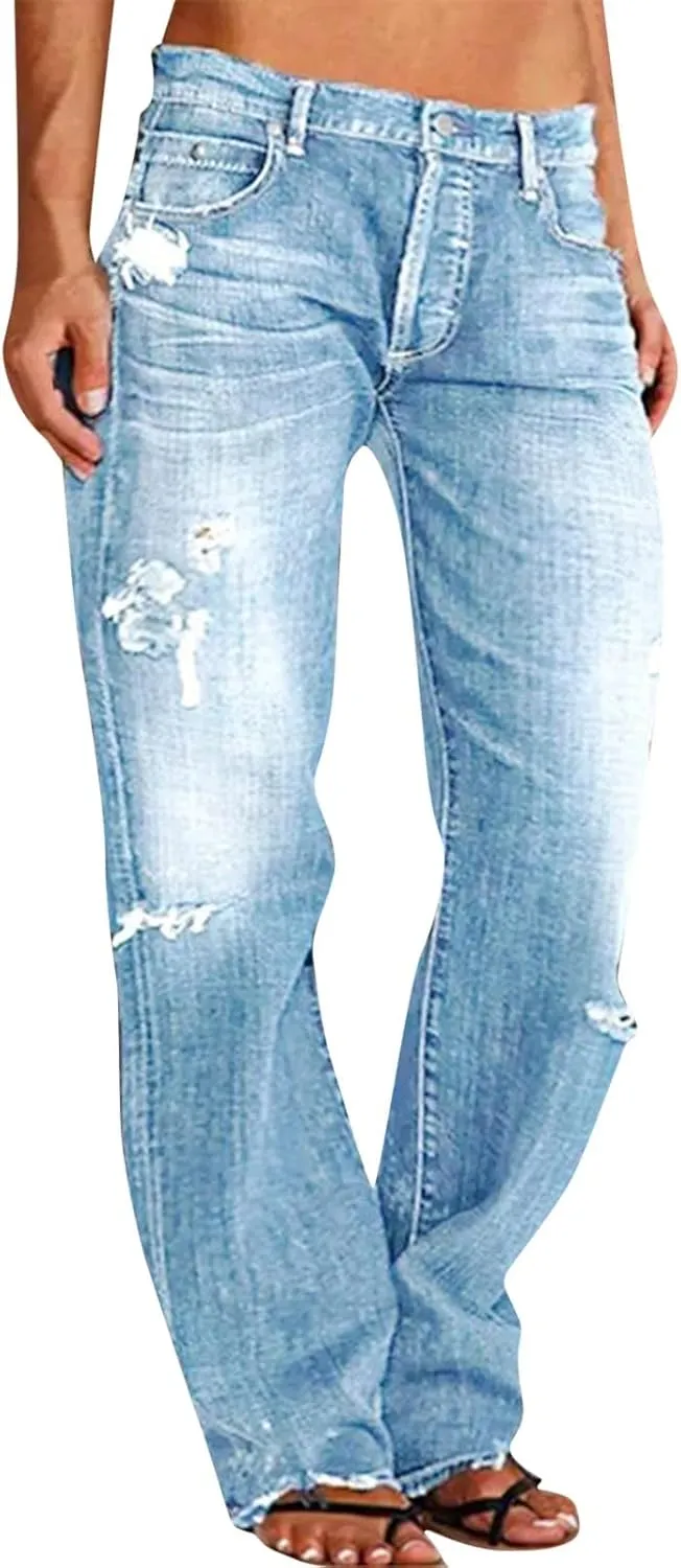LCMTWX Women's Skinny Jean Poket Waisted Pants Trousers Up Womens Casual Women's Jeans Jeans for Women Clothes for Women