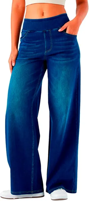 Leggings That Look Like Jeans Women Tummy Control Pull On Stretchy Jeans High Waisted Skinny Jean Leggings with Pockets