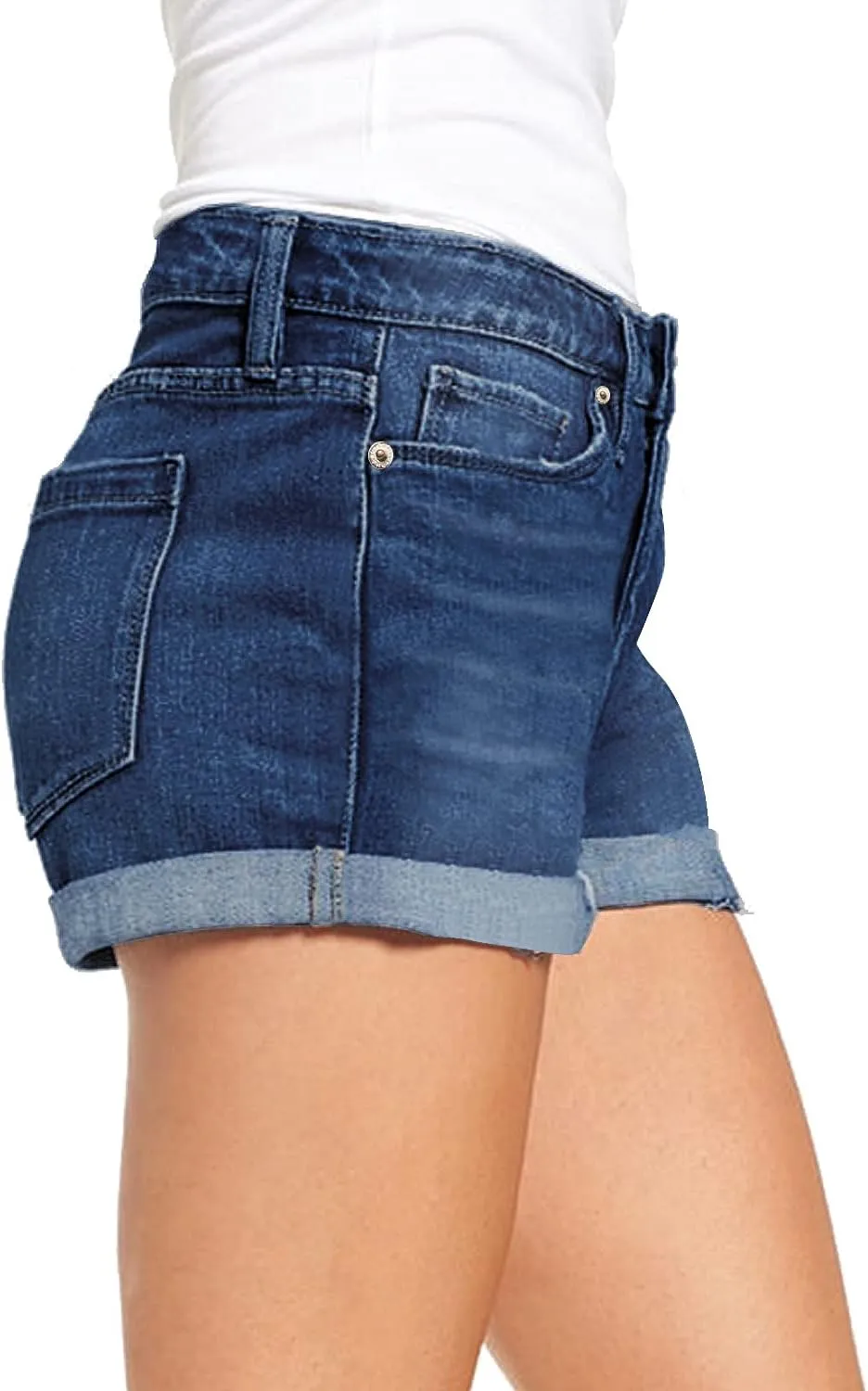 luvamia Women's Denim Jean Shorts High Waisted Stretchy Short Jeans
