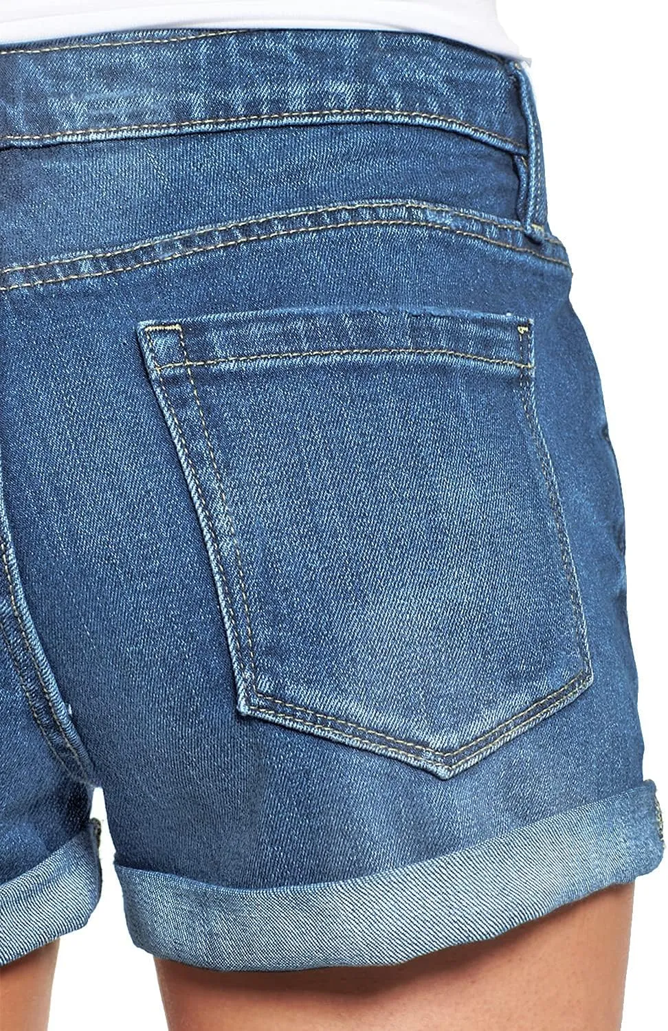 luvamia Women's Denim Jean Shorts High Waisted Stretchy Short Jeans