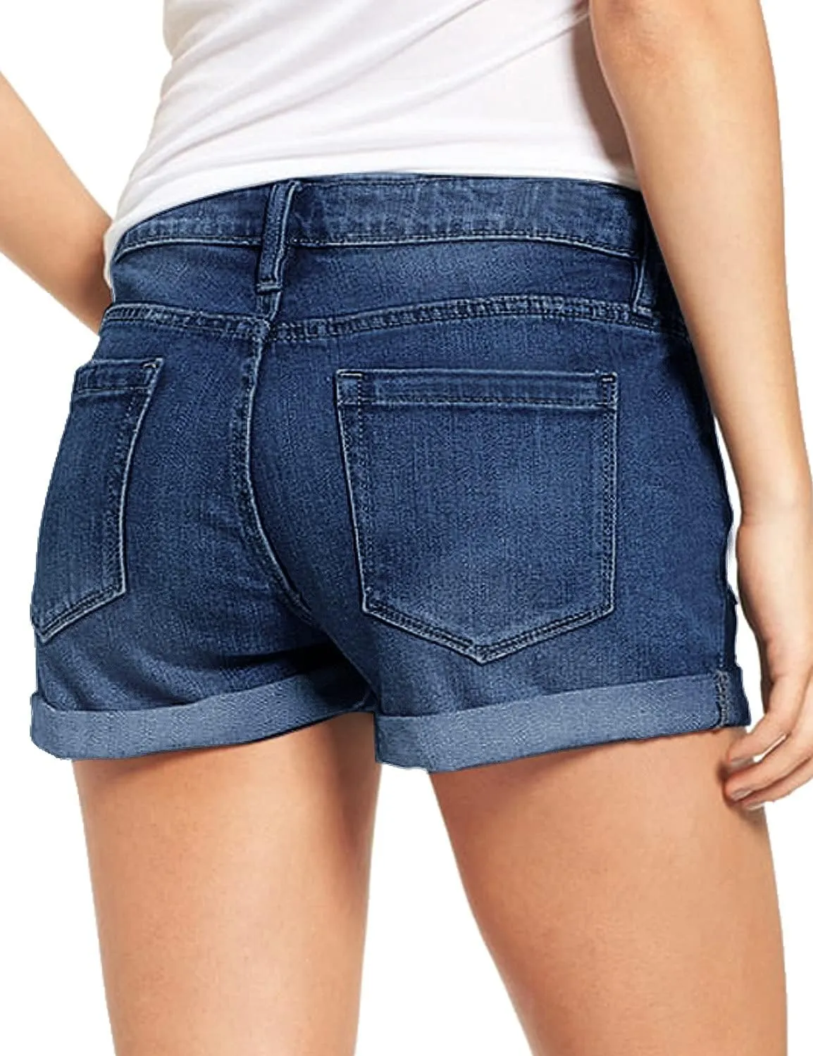 luvamia Women's Denim Jean Shorts High Waisted Stretchy Short Jeans