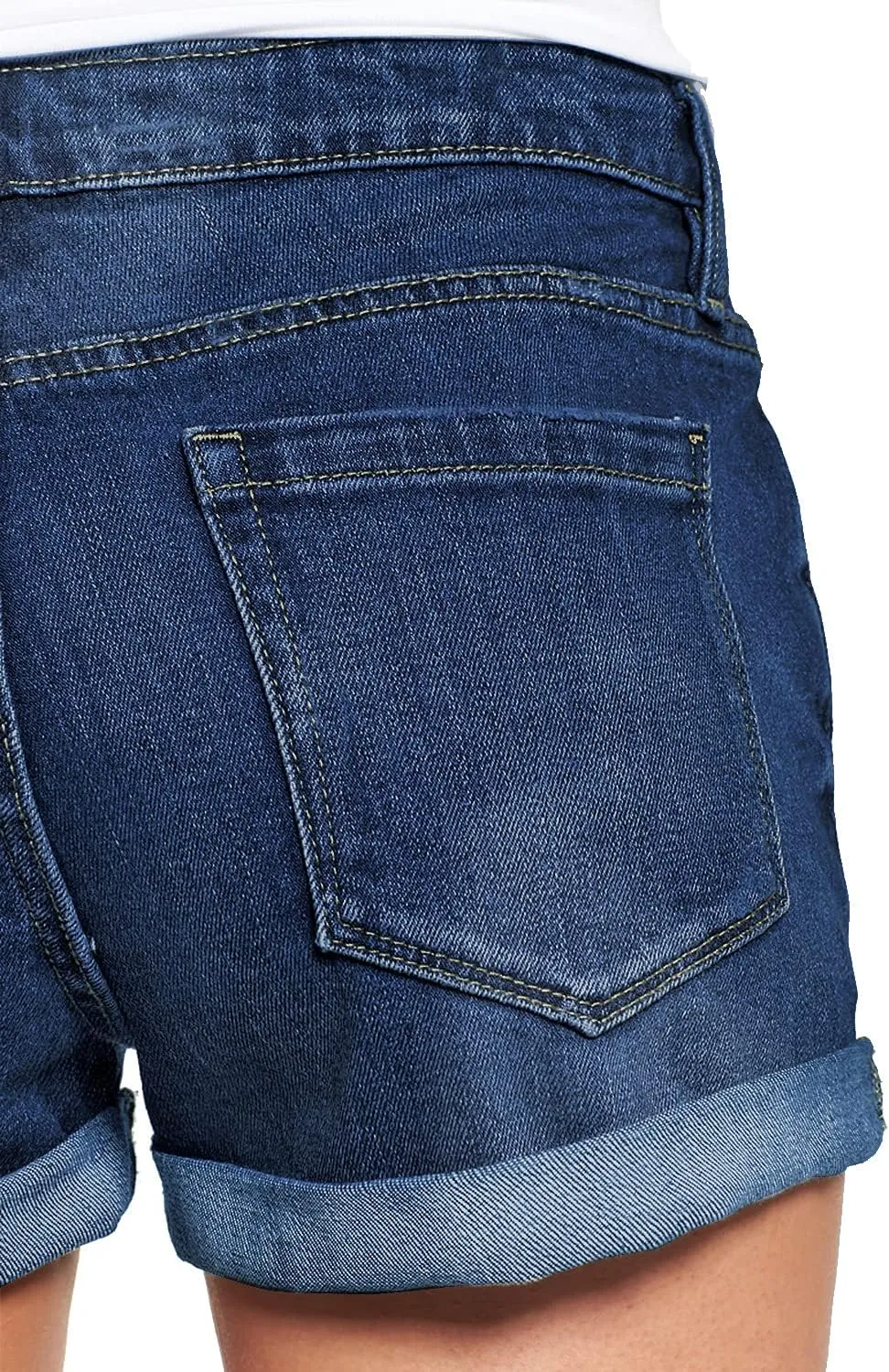 luvamia Women's Denim Jean Shorts High Waisted Stretchy Short Jeans