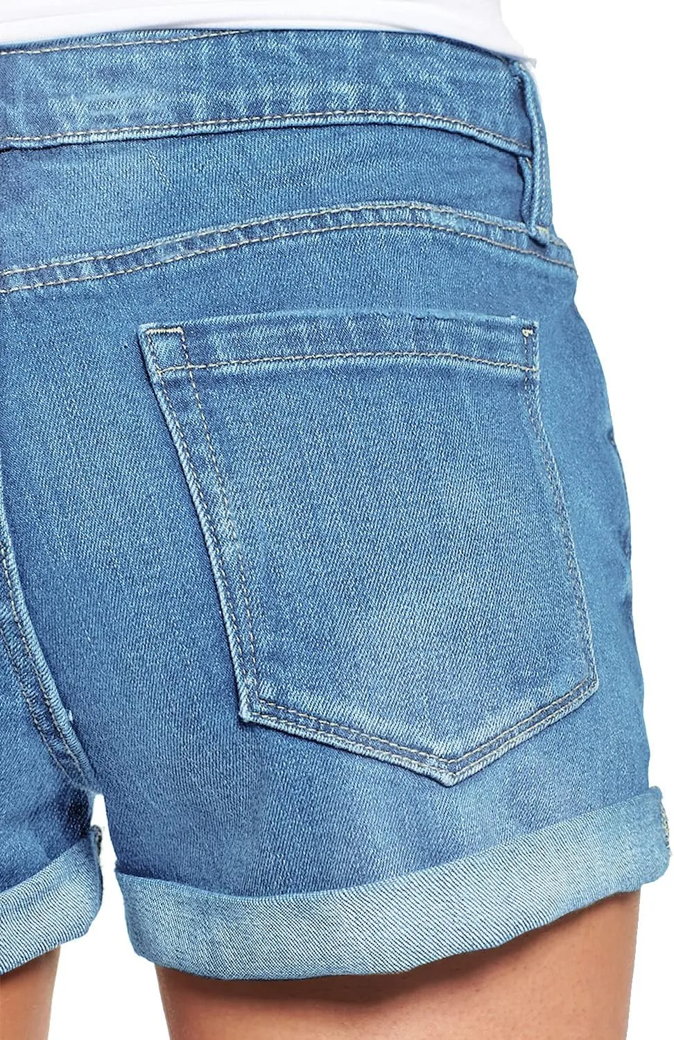 luvamia Women's Denim Jean Shorts High Waisted Stretchy Short Jeans