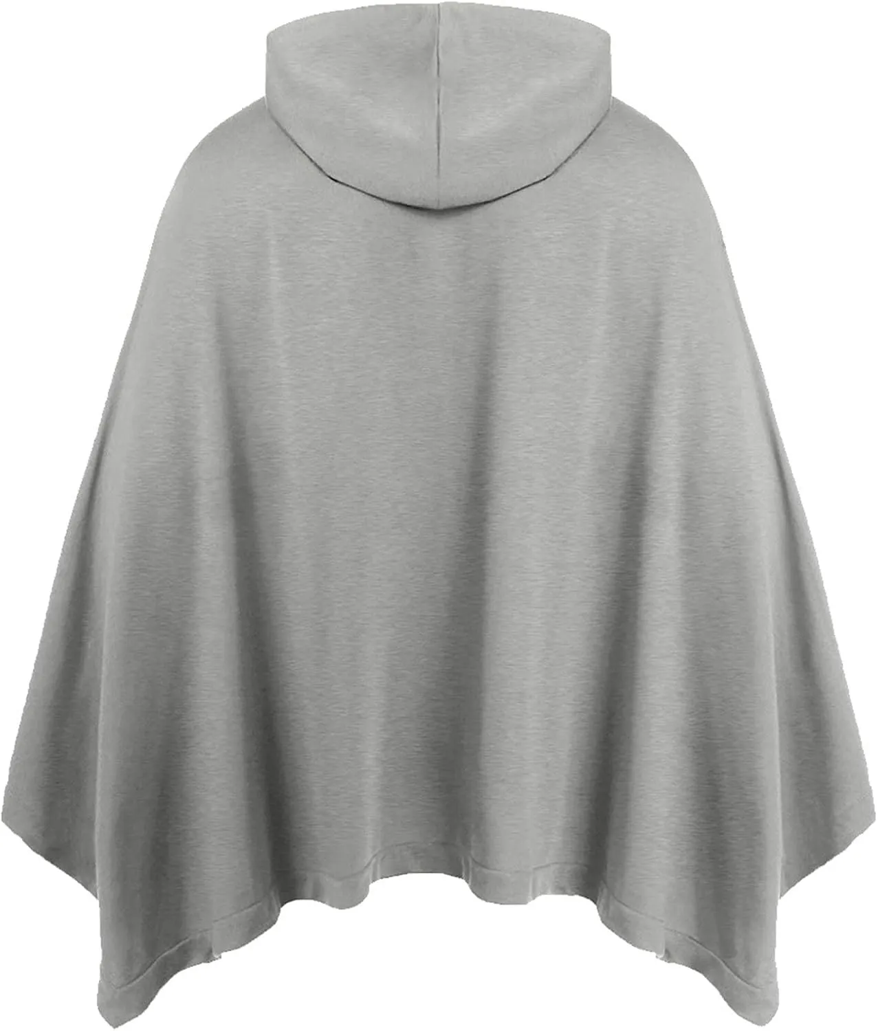 Maiyifu-GJ Men's Casual Hooded Poncho Cape Oversized Batwing Sleeves Hoodies Pullover Loose Fit Cloak Coat Top with Pocket