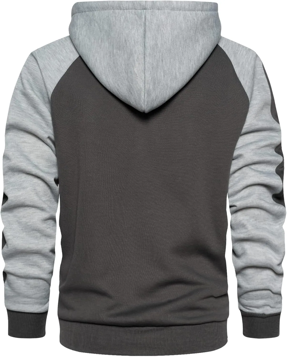 MANTORS Mens Fleece Jackets Contrast Hoodies Lightweight Sweatshirt Color Block Jacket Coats