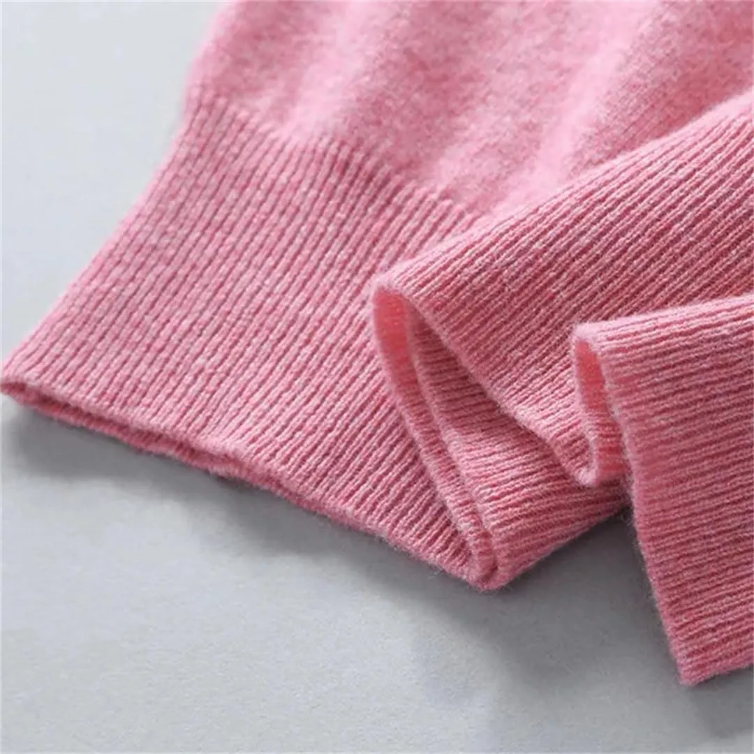 Men Sweater Thick Pullover Warm Classic V-Neck Clothes Jumper