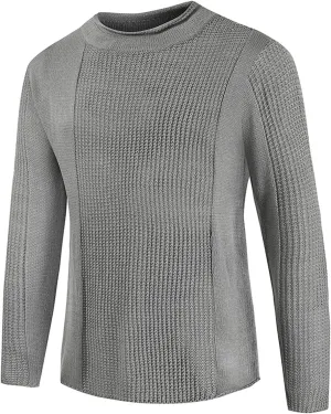 Mens Big And Tall Sweater Hatless Zipper Stand Up Collar Warm Cardigan Knitted Coat Pollo Jackets For Men black long