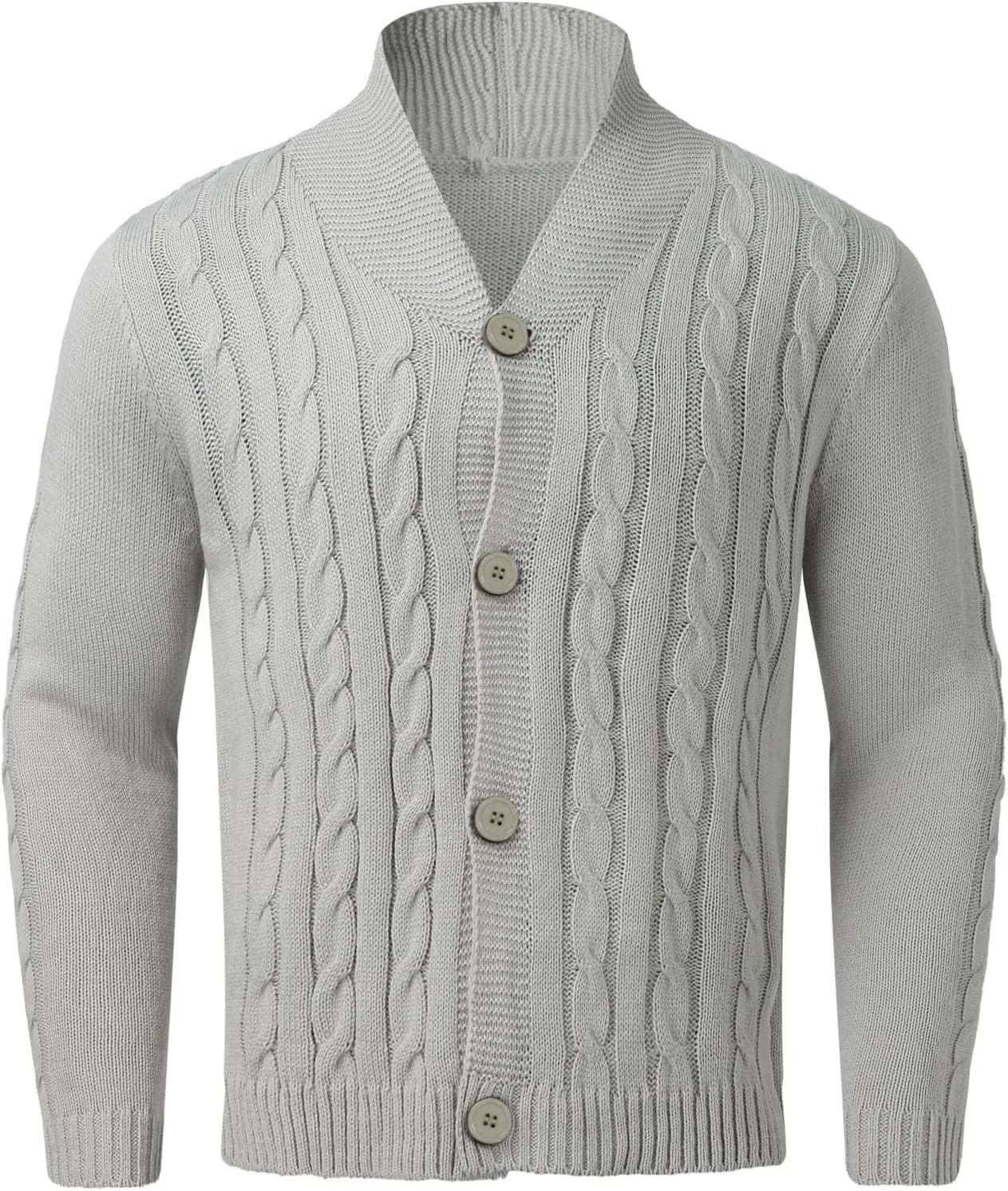 Men's Button Down Sweater Fashion Knit V Neck Cardigan Sweatshirt Slim Long Sleeve Warm Jacket Knitted Coats