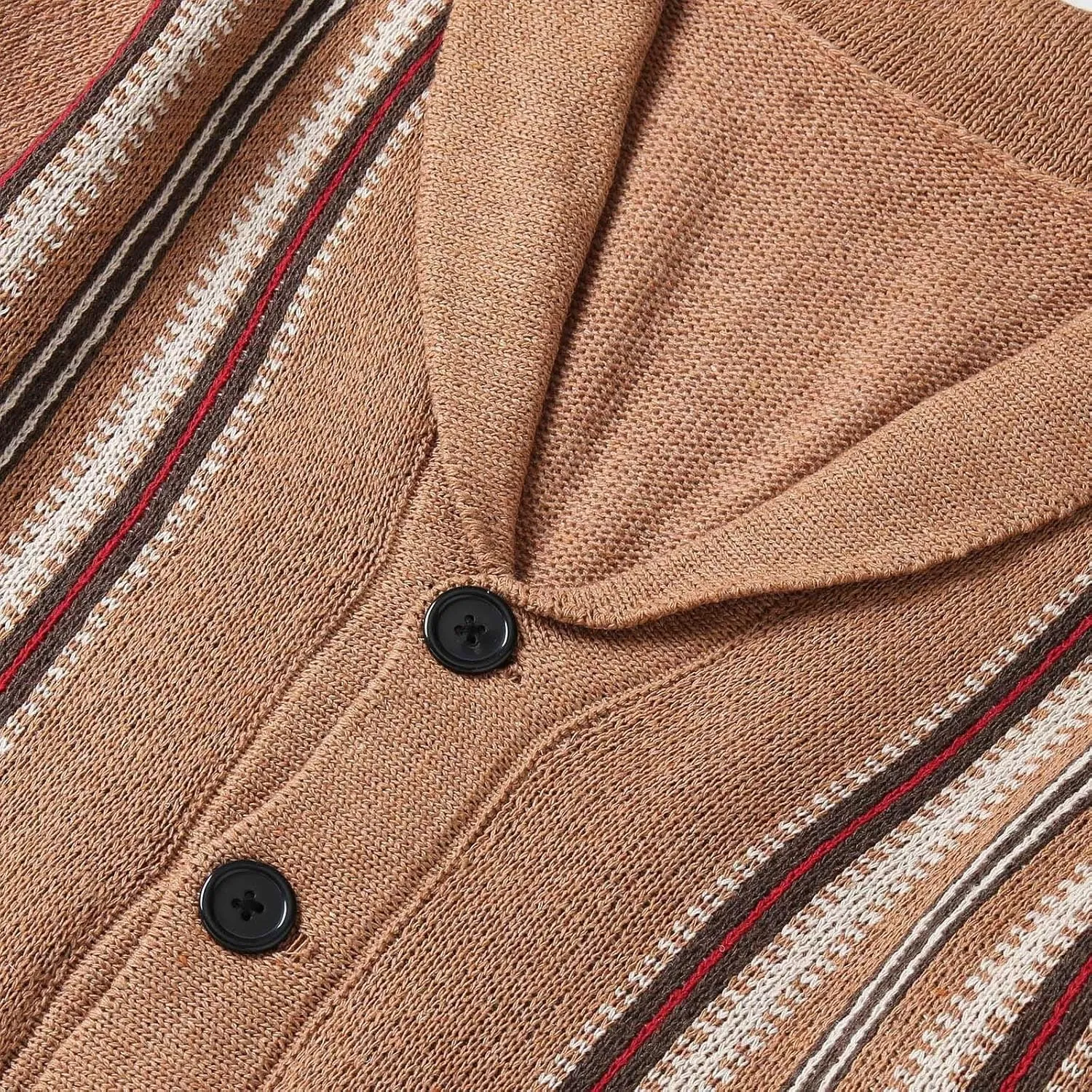 Men's Button Down Sweater Fashion Knit V Neck Cardigan Sweatshirt Slim Long Sleeve Warm Jacket Knitted Coats