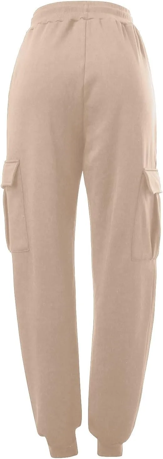 Men's Camo Cargo Pants and Warm Men's Solid Color Work Clothes Pockets and Sanitary Loose Straight Sweatpants for