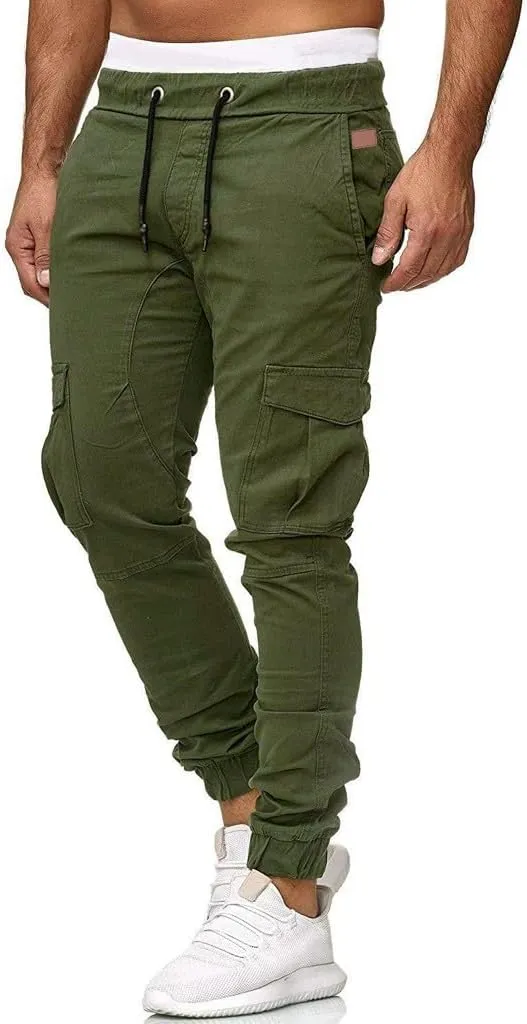 Men's Cargo Jogger Pants Stretch Sweatpants Casual Men's Leggings Men's Pants Hiking Sweatpants Casual Athletic