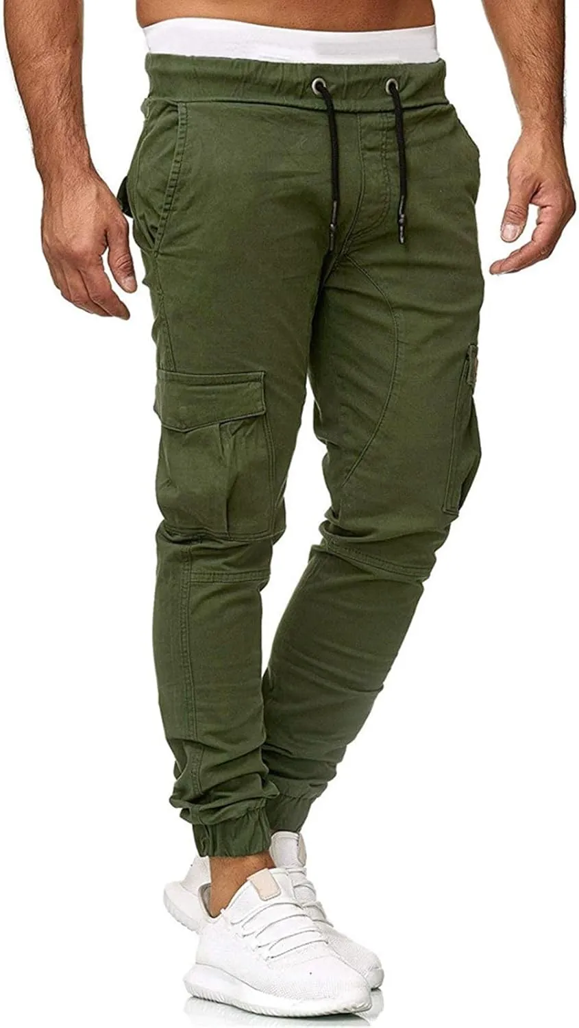 Men's Cargo Jogger Pants Stretch Sweatpants Casual Men's Leggings Men's Pants Hiking Sweatpants Casual Athletic