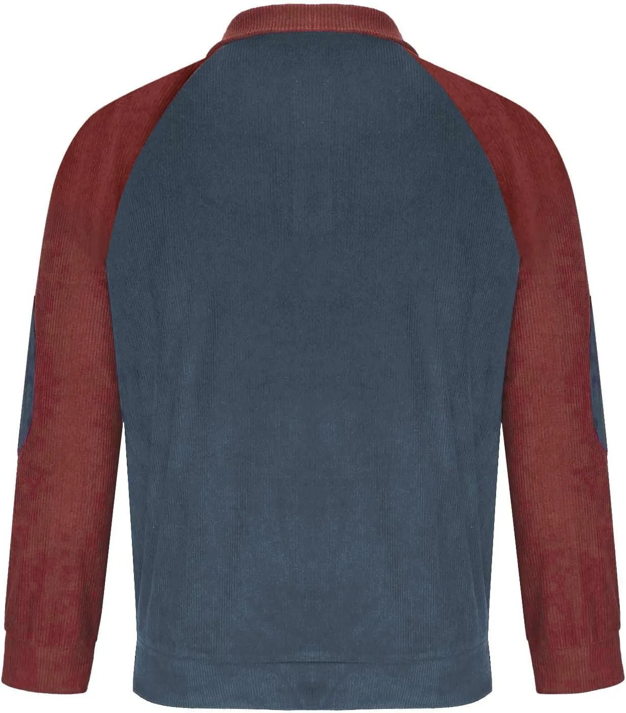 Mens Casual Corduroy Sweatshirt Casual Long Sleeve Button Solid Color Long Sleeve T Shirt Top Mock Neck Sweaters