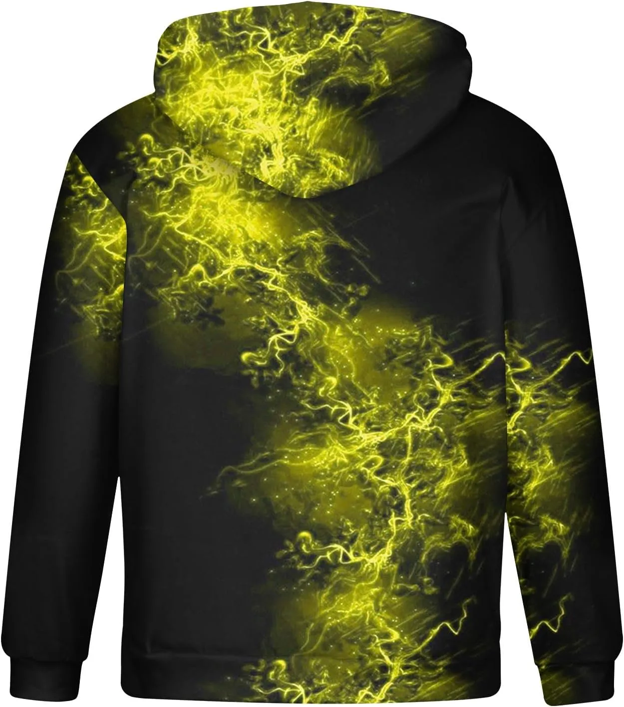 Men's Colour Block Hooded Sweatshirts Casual Long Sleeve Pullover Tops Novelty Printed Y2K Hoodies with Pockets