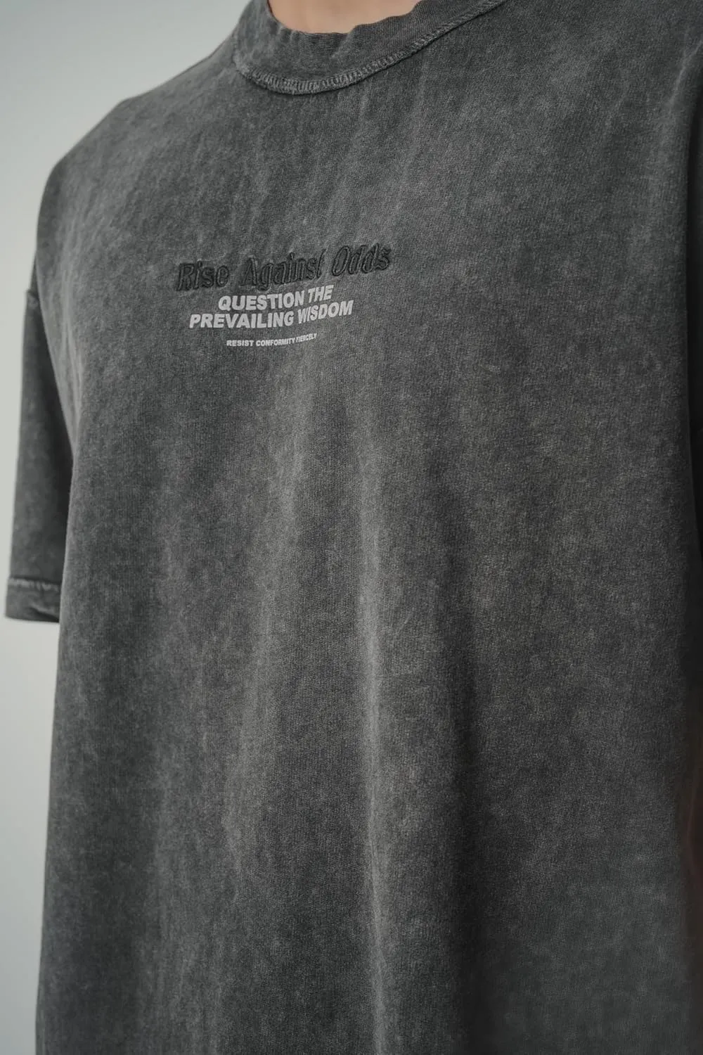 Men's Cotton T-Shirts Oversized Unisex Short Sleeves Casual Loose Wash Solid Basic Tee Tops
