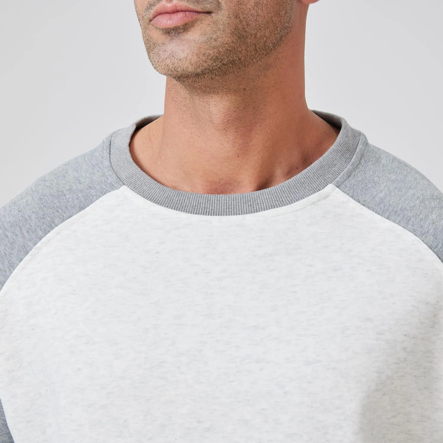 Men's Crewneck Sweatshirts Splicing color Loose Soft Long Sleeve Casual Pullover Shirt Top