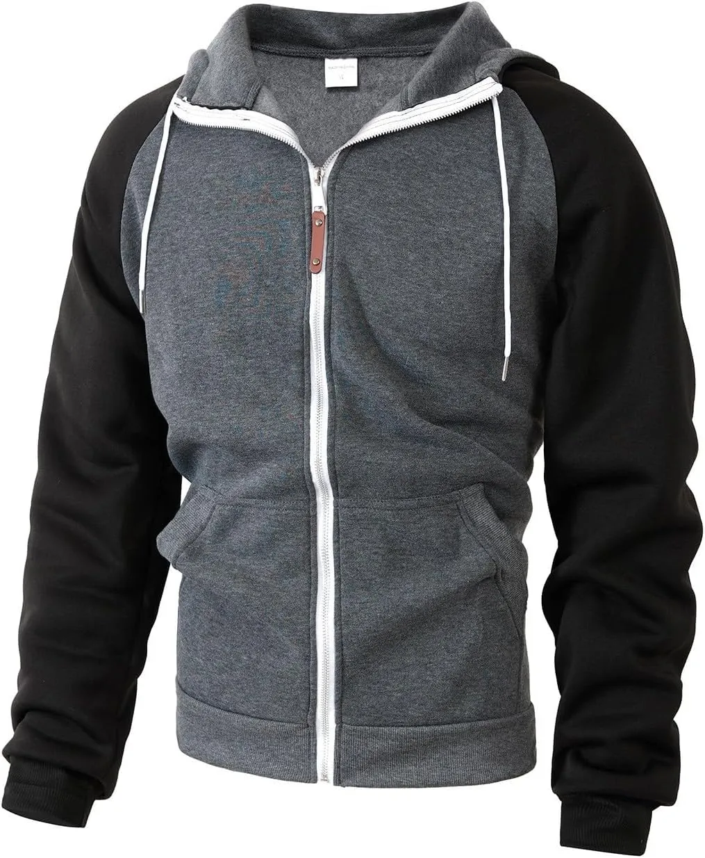 Mens Fleece Jackets Contrast Hoodies Lightweight Sweatshirt Color Block Jacket Coats Winter Zip Plus Size Jacket